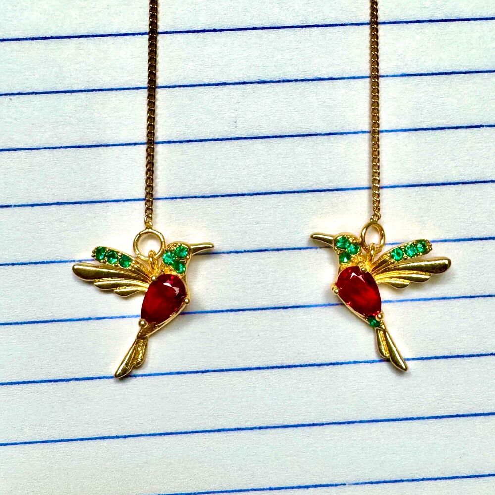 5/$25 Hummingbird Drop Earrings